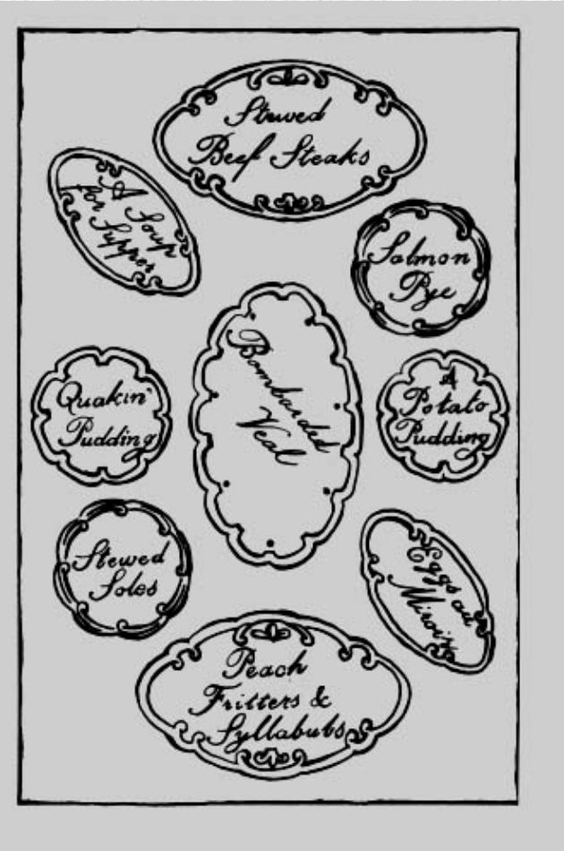 Picture of a table setting example from the Jane Austen cookbook.